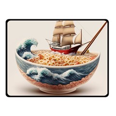 Ai Generated Noodles Pirate Chinese Food Food One Side Fleece Blanket (small) by danenraven