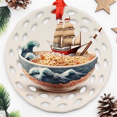 Ai Generated Noodles Pirate Chinese Food Food Ornament (round Filigree)