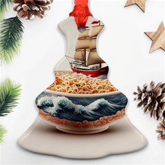 Ai Generated Noodles Pirate Chinese Food Food Christmas Tree Ornament (two Sides) by danenraven