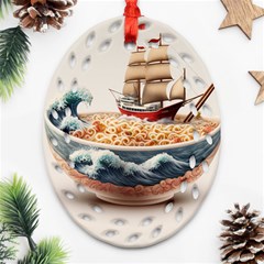 Ai Generated Noodles Pirate Chinese Food Food Oval Filigree Ornament (two Sides)