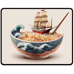 Ai Generated Noodles Pirate Chinese Food Food Fleece Blanket (medium) by danenraven