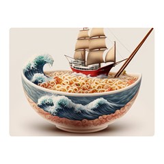 Ai Generated Noodles Pirate Chinese Food Food Premium Plush Fleece Blanket (mini) by danenraven