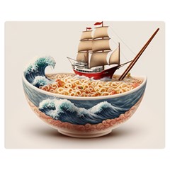 Ai Generated Noodles Pirate Chinese Food Food Premium Plush Fleece Blanket (medium) by danenraven