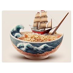 Ai Generated Noodles Pirate Chinese Food Food One Side Premium Plush Fleece Blanket (extra Small) by danenraven