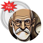 Ai Generated Psychotherapist Psychology Therapy 3  Buttons (10 pack)  Front