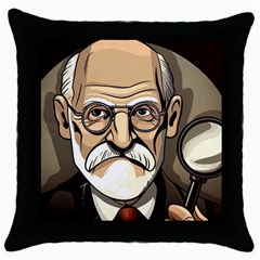 Ai Generated Psychotherapist Psychology Therapy Throw Pillow Case (black) by danenraven