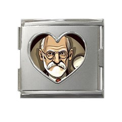 Ai Generated Psychotherapist Psychology Therapy Mega Link Heart Italian Charm (18mm) by danenraven