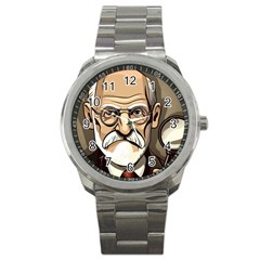 Ai Generated Psychotherapist Psychology Therapy Sport Metal Watch by danenraven