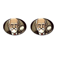 Ai Generated Psychotherapist Psychology Therapy Cufflinks (oval) by danenraven