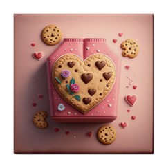 Cookies Valentine Heart Holiday Gift Love Tile Coaster by danenraven