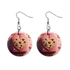 Cookies Valentine Heart Holiday Gift Love Mini Button Earrings by danenraven