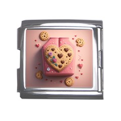 Cookies Valentine Heart Holiday Gift Love Mega Link Italian Charm (18mm) by danenraven