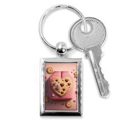 Cookies Valentine Heart Holiday Gift Love Key Chain (rectangle) by danenraven