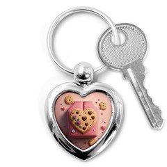 Cookies Valentine Heart Holiday Gift Love Key Chain (heart) by danenraven