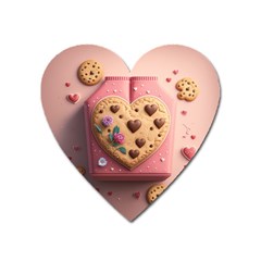 Cookies Valentine Heart Holiday Gift Love Heart Magnet by danenraven