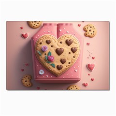 Cookies Valentine Heart Holiday Gift Love Postcard 4 x 6  (pkg Of 10) by danenraven