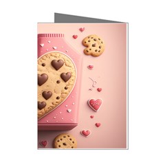 Cookies Valentine Heart Holiday Gift Love Mini Greeting Cards (pkg Of 8) by danenraven