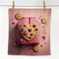 Cookies Valentine Heart Holiday Gift Love Face Towel by danenraven