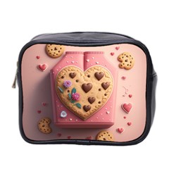 Cookies Valentine Heart Holiday Gift Love Mini Toiletries Bag (two Sides) by danenraven