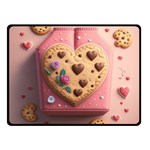 Cookies Valentine Heart Holiday Gift Love One Side Fleece Blanket (Small) 50 x40  Blanket Front