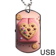 Cookies Valentine Heart Holiday Gift Love Dog Tag Usb Flash (one Side) by danenraven