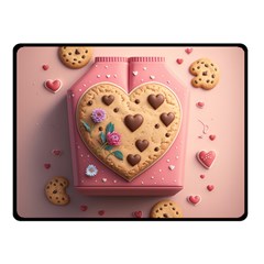 Cookies Valentine Heart Holiday Gift Love Fleece Blanket (small) by danenraven