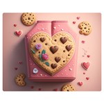 Cookies Valentine Heart Holiday Gift Love One Side Premium Plush Fleece Blanket (Medium) 60 x50  Blanket Front