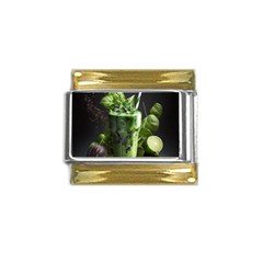 Ai Generated Drink Spinach Smooth Apple Ginger Gold Trim Italian Charm (9mm) by danenraven