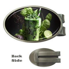 Ai Generated Drink Spinach Smooth Apple Ginger Money Clips (oval)  by danenraven