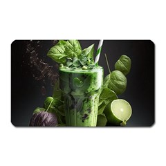 Ai Generated Drink Spinach Smooth Apple Ginger Magnet (rectangular) by danenraven