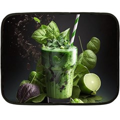 Ai Generated Drink Spinach Smooth Apple Ginger Fleece Blanket (mini) by danenraven