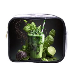 Ai Generated Drink Spinach Smooth Apple Ginger Mini Toiletries Bag (one Side) by danenraven