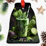 Ai Generated Drink Spinach Smooth Apple Ginger Bell Ornament (Two Sides) Front