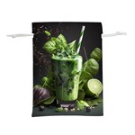 Ai Generated Drink Spinach Smooth Apple Ginger Lightweight Drawstring Pouch (L) Front