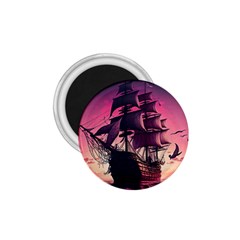 Ship Pirate Adventure Landscape Ocean Sun Heaven 1.75  Magnets