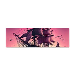 Ship Pirate Adventure Landscape Ocean Sun Heaven Sticker (Bumper)