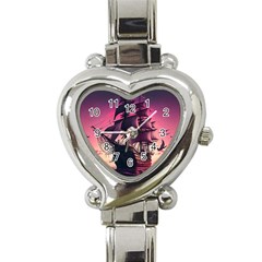 Ship Pirate Adventure Landscape Ocean Sun Heaven Heart Italian Charm Watch by danenraven