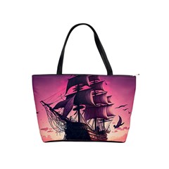 Ship Pirate Adventure Landscape Ocean Sun Heaven Classic Shoulder Handbag