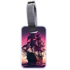 Ship Pirate Adventure Landscape Ocean Sun Heaven Luggage Tag (two sides)