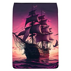 Ship Pirate Adventure Landscape Ocean Sun Heaven Removable Flap Cover (L)