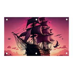 Ship Pirate Adventure Landscape Ocean Sun Heaven Banner And Sign 5  X 3  by danenraven