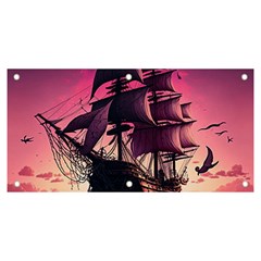 Ship Pirate Adventure Landscape Ocean Sun Heaven Banner And Sign 6  X 3  by danenraven