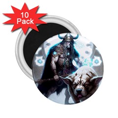 Ai Generated Viking God Fantasy Dog Norse Man 2 25  Magnets (10 Pack)  by danenraven