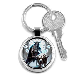 Ai Generated Viking God Fantasy Dog Norse Man Key Chain (round) by danenraven