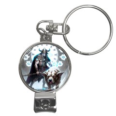 Ai Generated Viking God Fantasy Dog Norse Man Nail Clippers Key Chain by danenraven