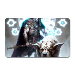 Ai Generated Viking God Fantasy Dog Norse Man Magnet (rectangular) by danenraven