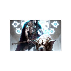 Ai Generated Viking God Fantasy Dog Norse Man Sticker Rectangular (10 Pack) by danenraven