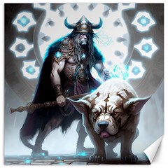 Ai Generated Viking God Fantasy Dog Norse Man Canvas 16  X 16  by danenraven