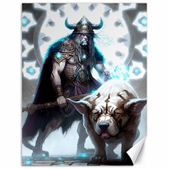 Ai Generated Viking God Fantasy Dog Norse Man Canvas 18  X 24  by danenraven