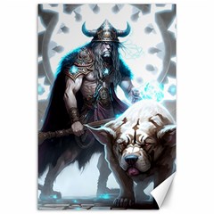 Ai Generated Viking God Fantasy Dog Norse Man Canvas 24  X 36  by danenraven